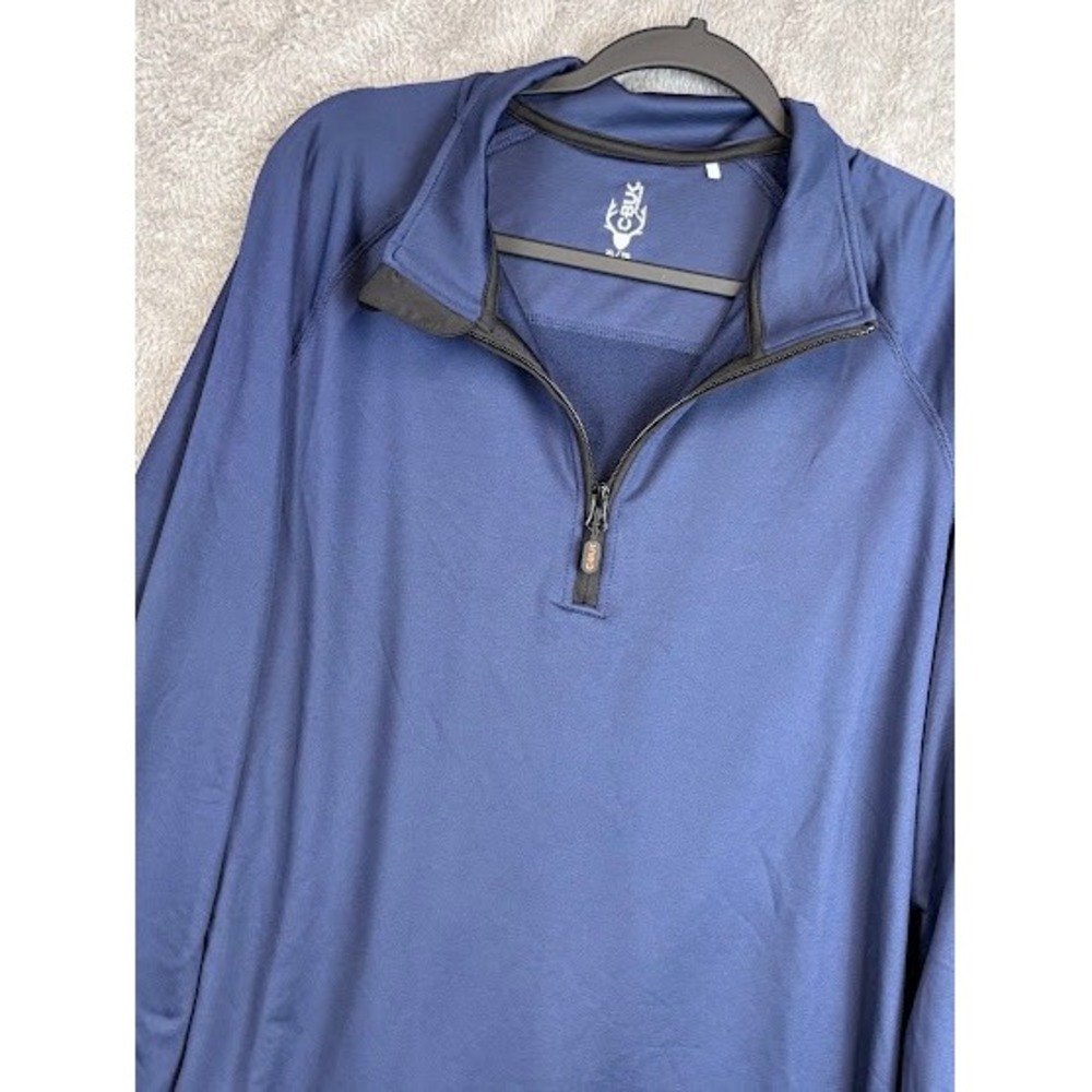 Cutter & Buck‎ Mens XL Navy Blue Long Sleeve Pullover Half Zip Shirt